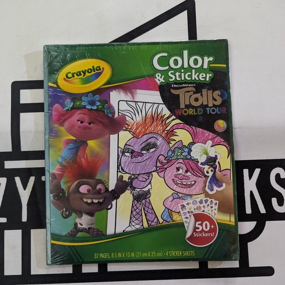 Crayola | Other | Crayola Color Sticker Dreamworks Trolls World Tour 32 ...